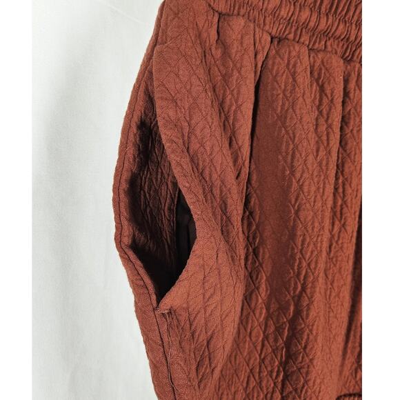 MADEWELL WOMEN'S DIAMOND JACQUARD DRAWSTRING MIDI SKIRT SIZE (XS) BURNT ORANGE - Picture 5 of 11